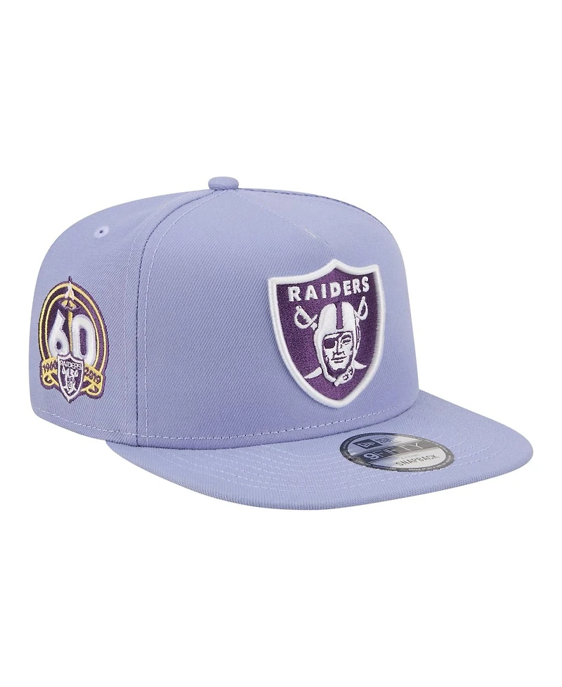 New Era Men's Lavender Las Vegas Raiders Bloom A-Frame 9FIFTY Snapback Hat