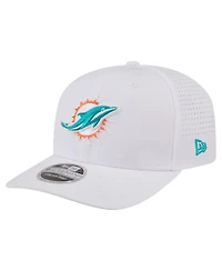 New Era Men's White Miami Dolphins Name Plate 9SEVENTY Adjustable Hat