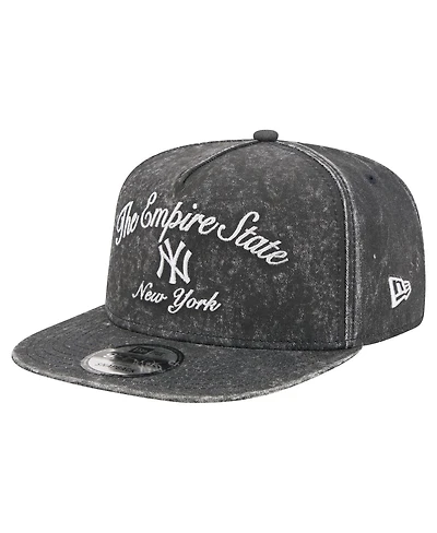 New Era Men's Black New York Yankees City Slogan A-Frame 9FIFTY Snapback Hat