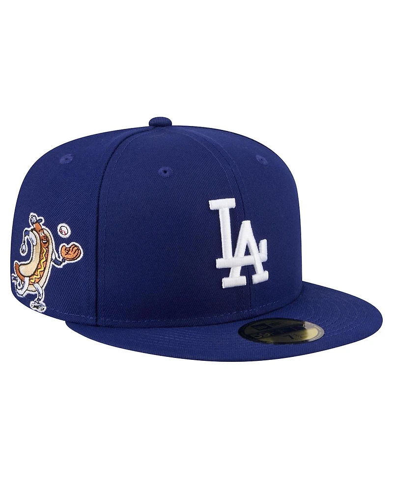 New Era Men's Royal Los Angeles Dodgers Run Mascot 59FIFTY Fitted Hat