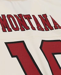 Mitchell & Ness Women's Joe Montana Cream San Francisco 49ers Retired Player Cropped Fashion Jersey