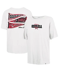 '47 Brand Women's White Georgia Bulldogs Pennant Sadie T-Shirt