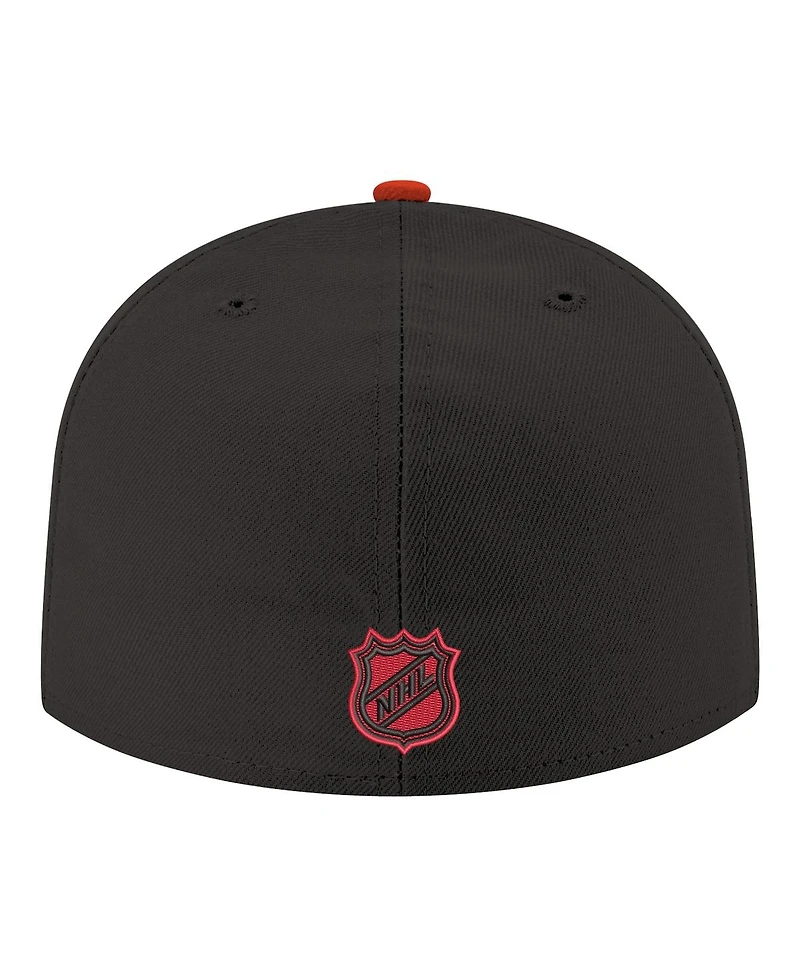 New Era Men's Black Carolina Hurricanes Core Logo Two-Tone 59FIFTY Fitted Hat