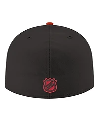 New Era Men's Black Carolina Hurricanes Core Logo Two-Tone 59FIFTY Fitted Hat