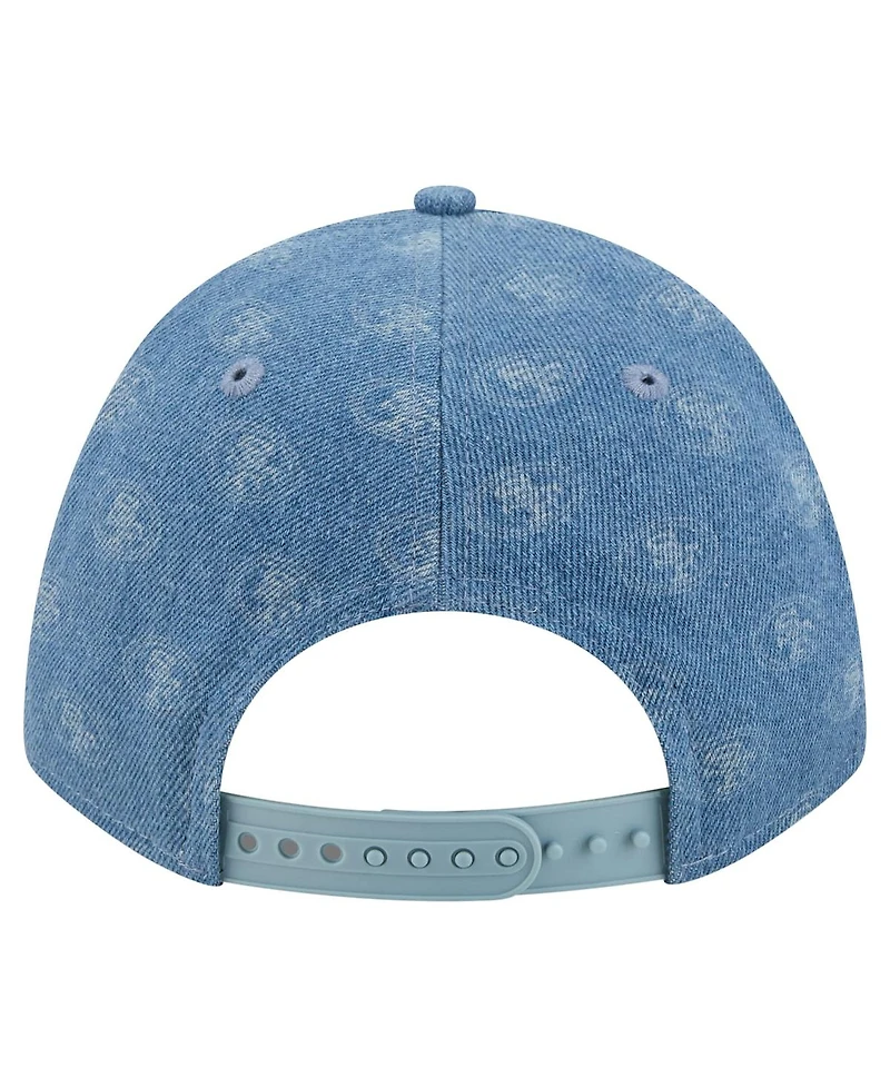 New Era Women's Denim San Francisco 49ers A-Frame 9FORTY Adjustable Hat