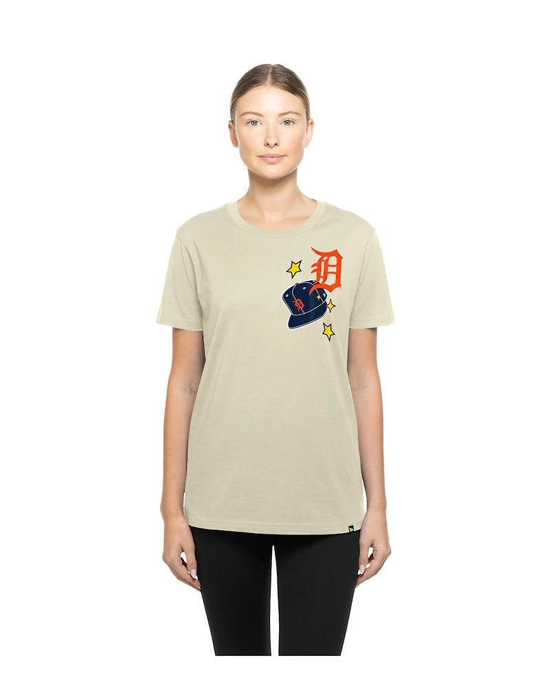 New Era Women's Cream Detroit Tigers Stars Cap T-Shirt