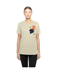 New Era Women's Cream Detroit Tigers Stars Cap T-Shirt