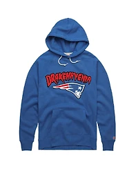 Homage Men's and Women's Drake Maye Royal New England Patriots Drakemayenia Tri-Blend Hoodie