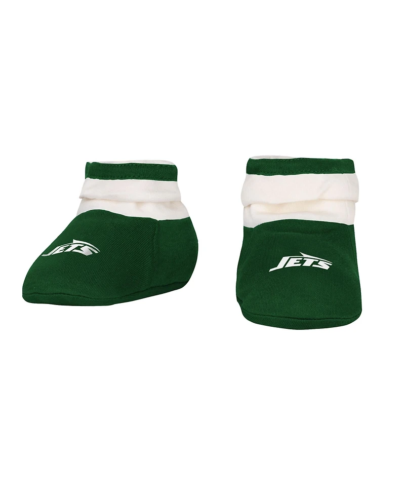 Outerstuff Boys and Girls New York Jets Up One 3 Piece Bodysuit Bib Booties Set