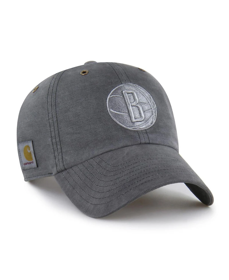 '47 Brand Men's X Carhartt Charcoal Brooklyn Nets Clean Up Adjustable Hat