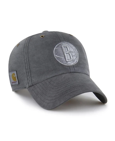 '47 Brand Men's X Carhartt Charcoal Brooklyn Nets Clean Up Adjustable Hat