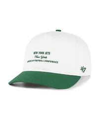 '47 Brand Men's White New York Jets Contemporary Two-Tone Hitch Adjustable Hat