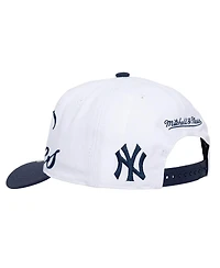 Mitchell & Ness Men's and Women's White/Navy New York Yankees Xl Script Pro Crown Adjustable Hat