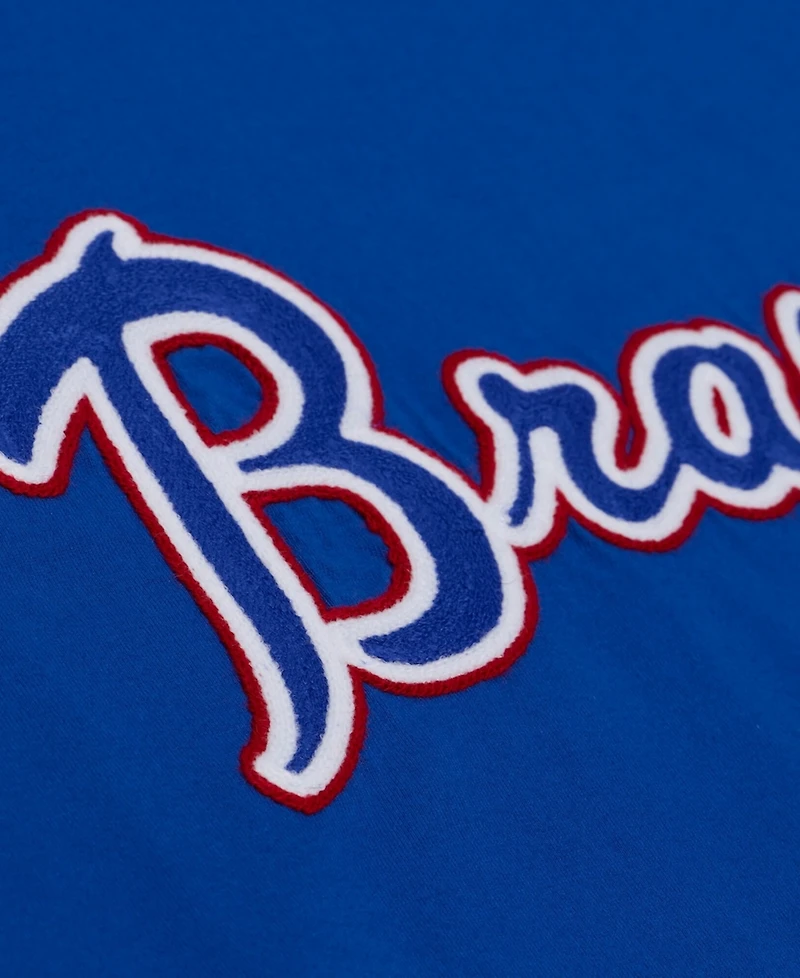 Mitchell & Ness Men's Royal Atlanta Braves Wild Pitch Ringer T-Shirt