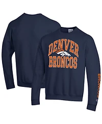 Champion Men's Navy Denver Broncos Powerblend Fleece Sweatshirt