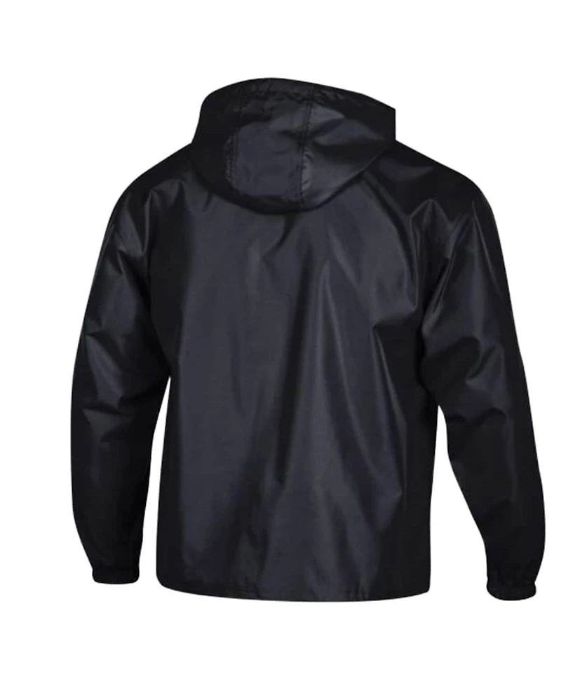 Champion Men's Black Jacksonville Jaguars Packable Hooded Windbreaker Half-Zip Jacket