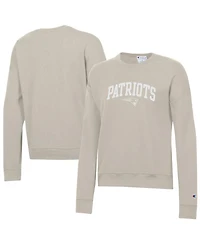 Champion Women's Light Brown New England Patriots Powerblend Cocoa Butter Fleece Sweatshirt