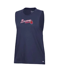 Champion Women's Navy Atlanta Braves Muscle Tank Top