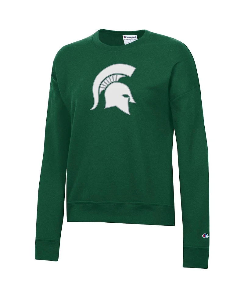 Champion Women's Green Michigan State Spartans Powerblend Sweatshirt