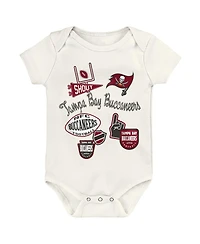 Outerstuff Boys and Girls 3 Piece Tampa Bay Buccaneers Littlest Player Bodysuit Set