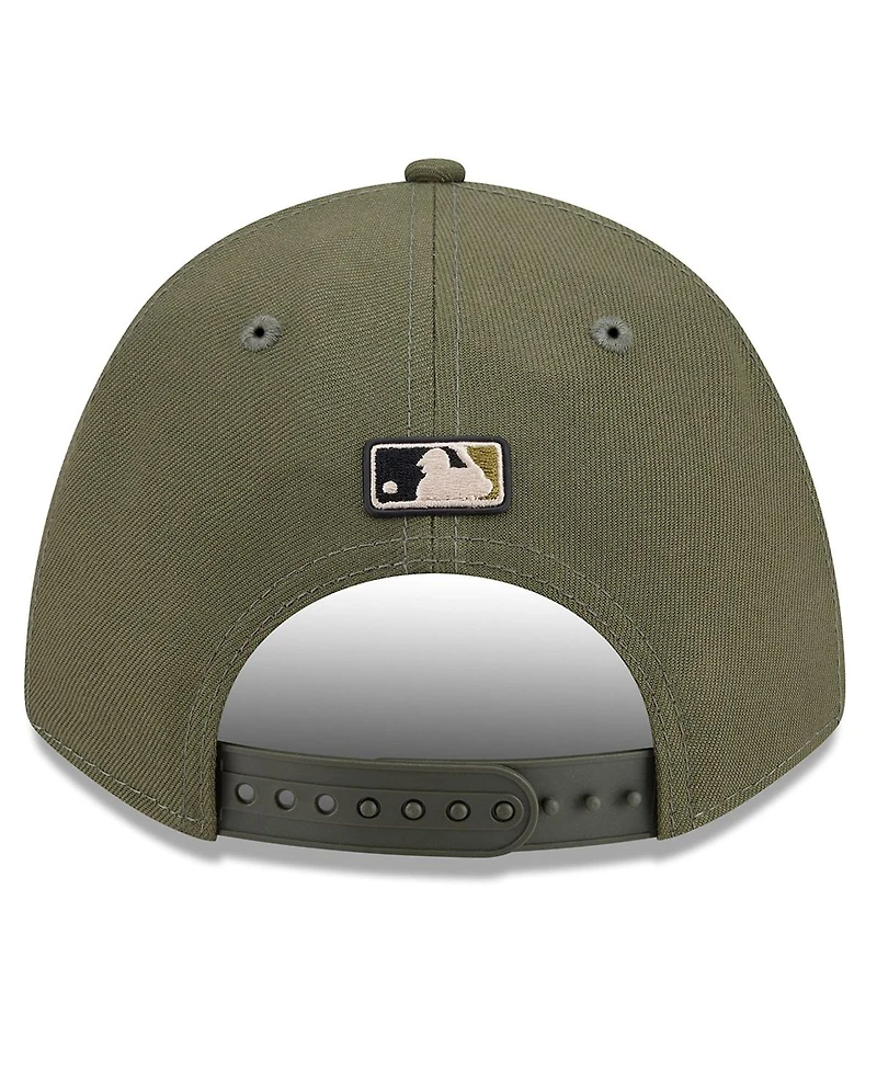 New Era Big Boys and Girls Olive Miami Marlins 2026 Armed Forces Day 9FORTY M-Crown Adjustable Hat