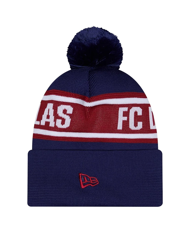 New Era Men's Navy Fc Dallas 2026 Jersey Hook Cuffed Pom Knit Hat