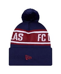 New Era Men's Navy Fc Dallas 2026 Jersey Hook Cuffed Pom Knit Hat