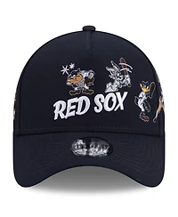 New Era Big Boys and Girls Navy Boston Red Sox Looney Tunes A-Frame 9FORTY Adjustable Hat