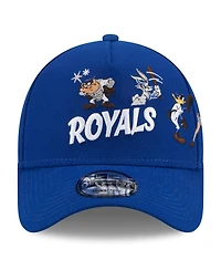 New Era Big Boys and Girls Royal Kansas City Royals Looney Tunes A-Frame 9FORTY Adjustable Hat