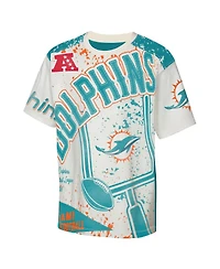 Outerstuff Big Boys and Girls Cream Miami Dolphins Top Player T-Shirt