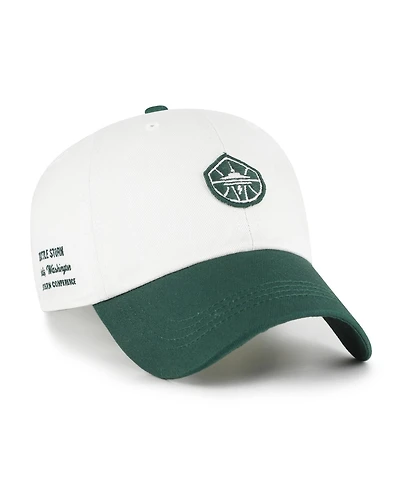 '47 Brand Men's and Women's White/Green Seattle Storm Contemporary Two-Tone Clean Up Adjustable Hat