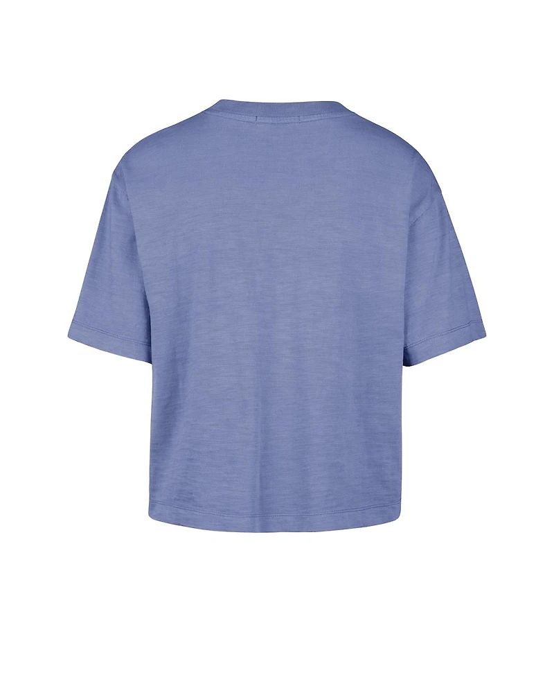 '47 Brand Women's Blue Detroit Lions Cropped Mindi Slub T-Shirt