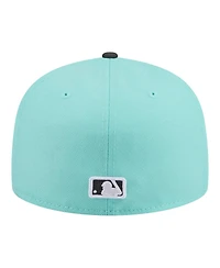 New Era Men's Turquoise/Charcoal San Diego Padres Two-Tone Color Pack 59FIFTY Fitted Hat