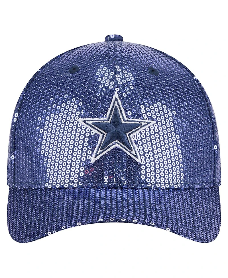 New Era Women's Navy Dallas Cowboys Sequin 9FORTY Adjustable Hat