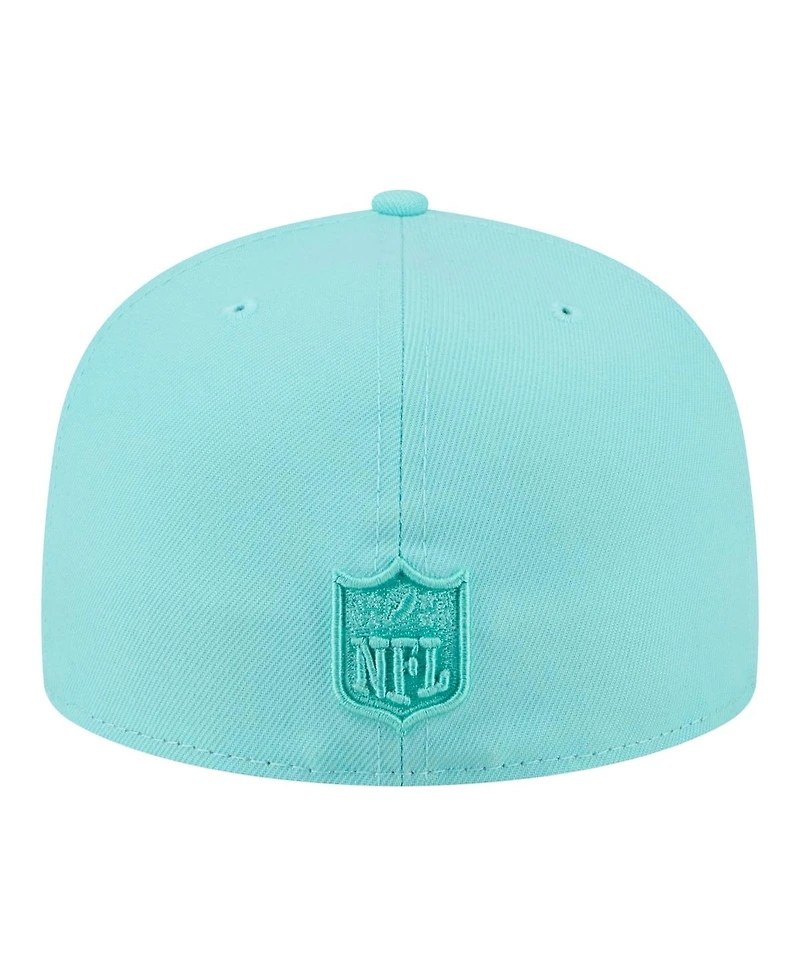 New Era Men's Turquoise York Giants Color Pack 59FIFTY Fitted Hat