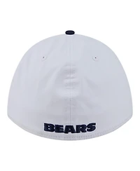 New Era Men's White/Navy Chicago Bears Patch 39THIRTY A-Frame M-Crown Perforated Flex Hat