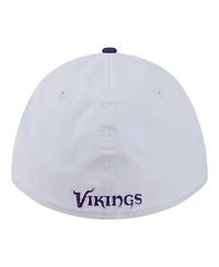 New Era Men's White/Purple Minnesota Vikings Patch 39THIRTY A-Frame M-Crown Perforated Flex Hat
