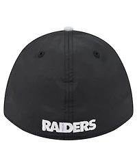 New Era Men's Black/Silver Las Vegas Raiders Rope M-Crown A-Frame 39THIRTY Flex Hat