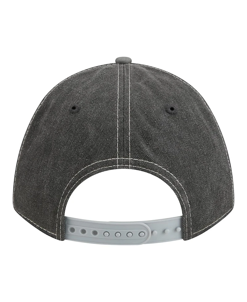 New Era Men's Black/Silver Las Vegas Raiders 9FORTY Felt A-Frame Adjustable Hat