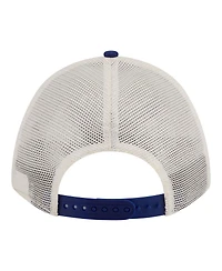 New Era Women's Light Beige/Royal Los Angeles Dodgers Retro 9FORTY M-Crown A-Frame Trucker Adjustable Hat