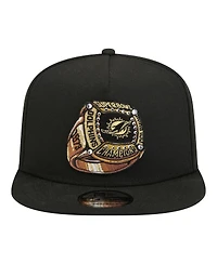 New Era Men's Black Miami Dolphins Super Bowl Ring 9FIFTY A-Frame Adjustable Hat