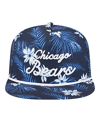 New Era Men's Navy Chicago Bears Palm Print A-Frame 9FIFTY Snapback Hat