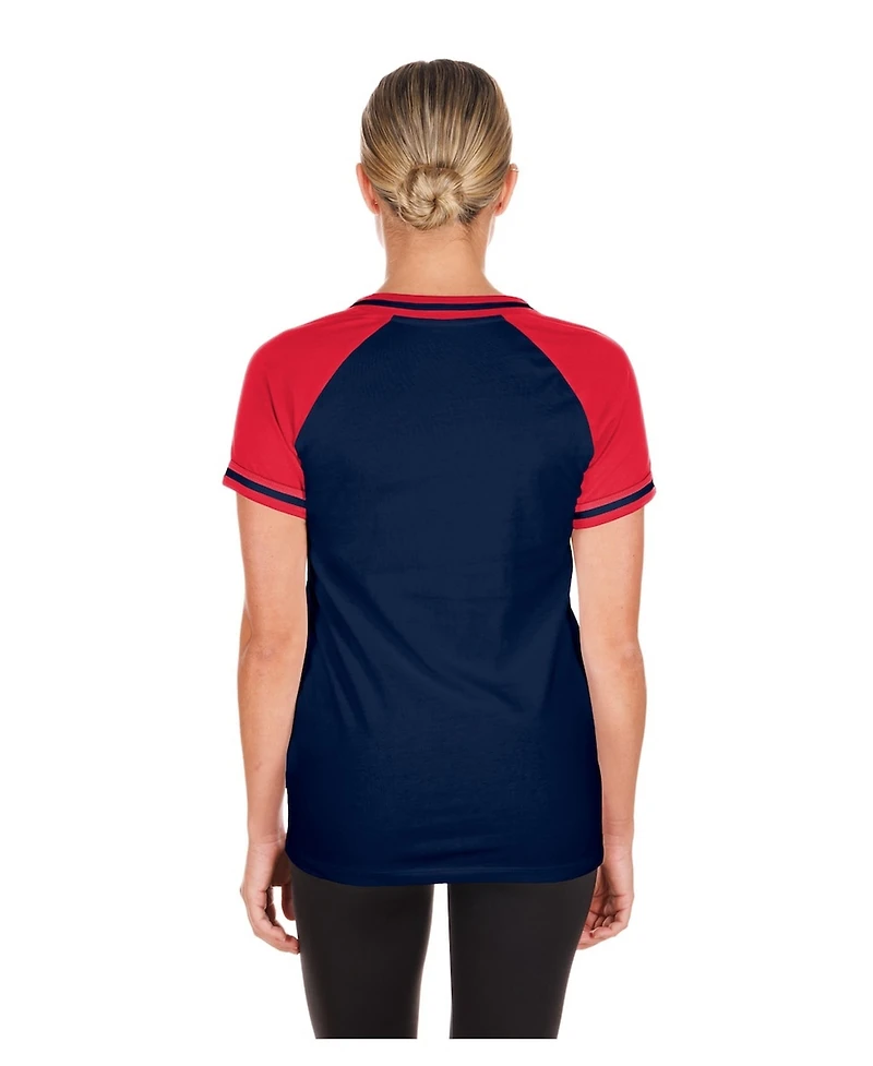 New Era Women's Navy Cleveland Guardians Gameday V-Neck T-Shirt