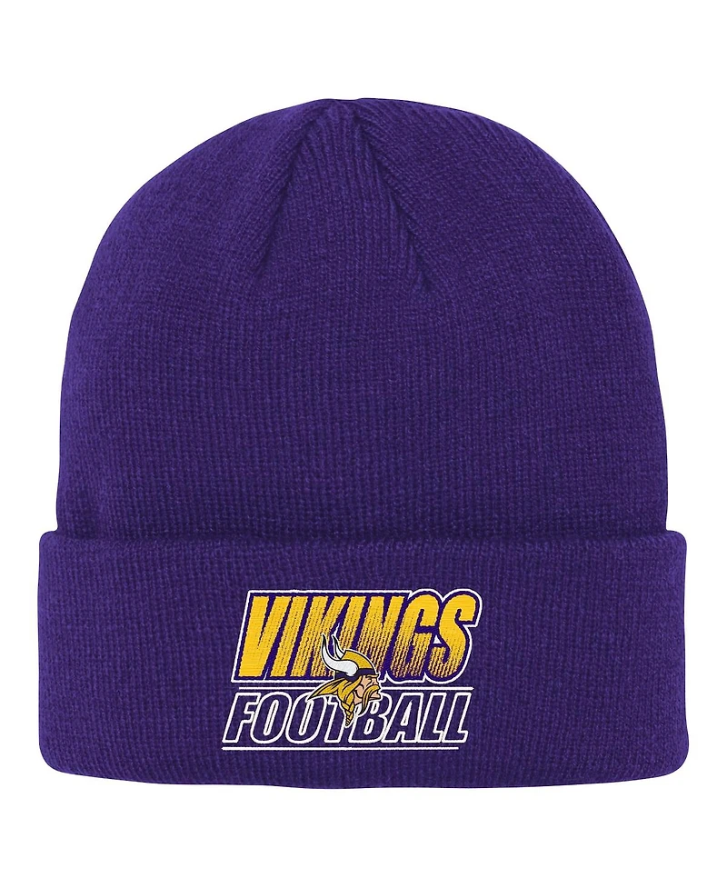 Outerstuff Big Boys and Girls Purple Minnesota Vikings Team Gradient Cuffed Knit Hat
