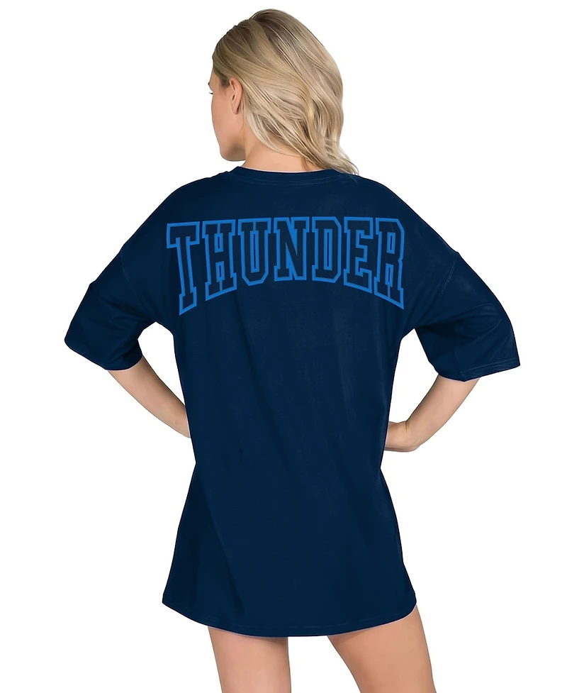 Concepts Sport Women's Navy Oklahoma City Thunder Mosaic Knit Nightdress