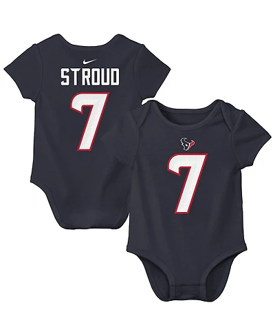 Nike Baby Boys and Girls C.j. Stroud Navy Houston Texans Player Name Number Bodysuit
