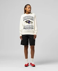 Mitchell & Ness Women's Cream Baltimore Ravens Tonal Arch Sweatshirt
