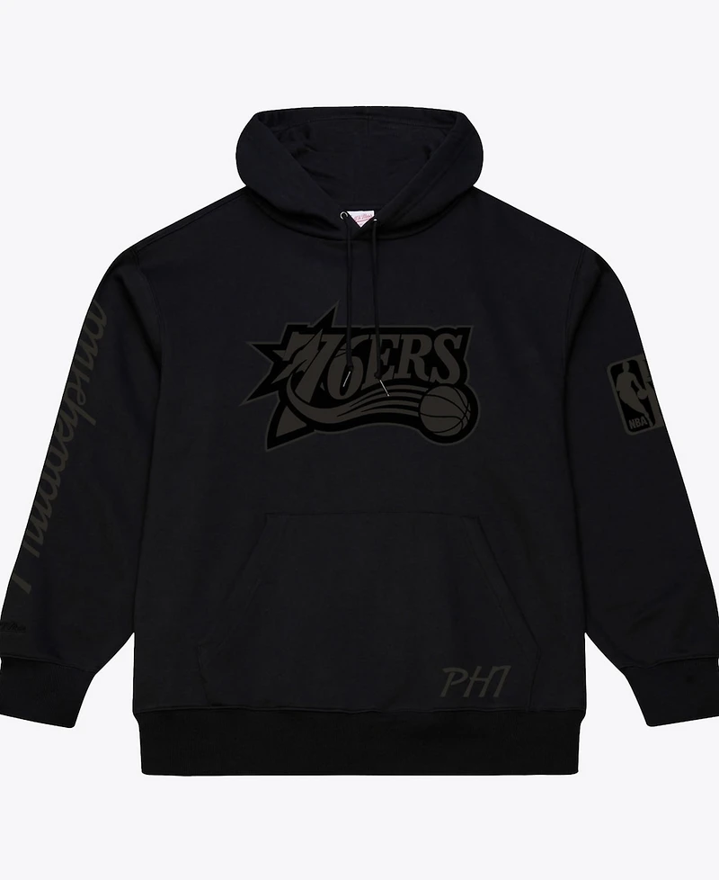 Mitchell & Ness Men's Black Philadelphia 76ers Phantom Fleece Hoodie