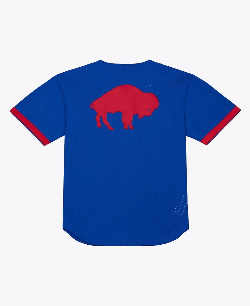 Mitchell & Ness Men's Royal Buffalo Bills Head Coach Mesh Full-Button Fashion Jersey