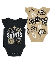 Outerstuff Boys and Girls 2 Piece New Orleans Saints The Sunshine Bodysuit Set